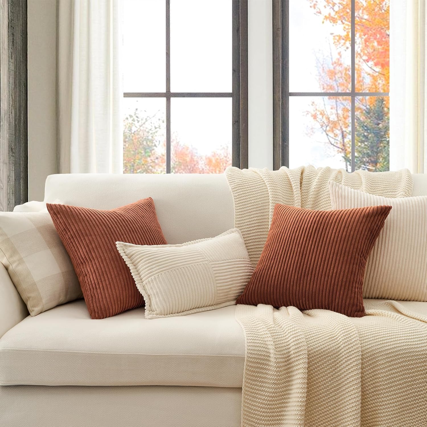 Velvet Pillow Covers Terracotta